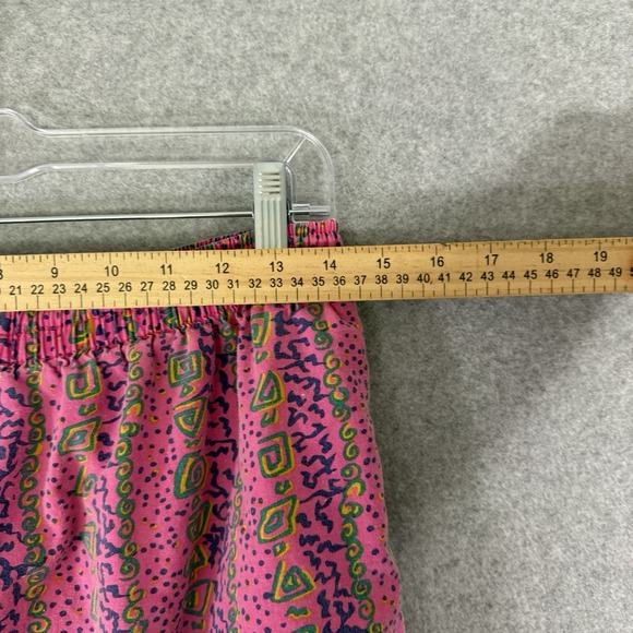 Vintage hammer pants womens Medium pink geometric absatract jogger 80s - Picture 5 of 8